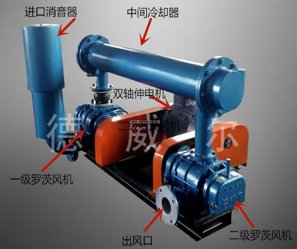 雙級串聯羅茨風機